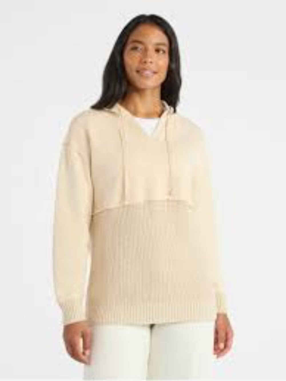 Time and Tru Women's Mixed Media Hoodie - Size XL